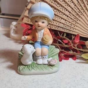 Homco Lefton boy with kitty 1430 @90